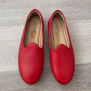 Charix Classic Red Leather Slip-Ons – Women’s Size 42 (US 10.5)